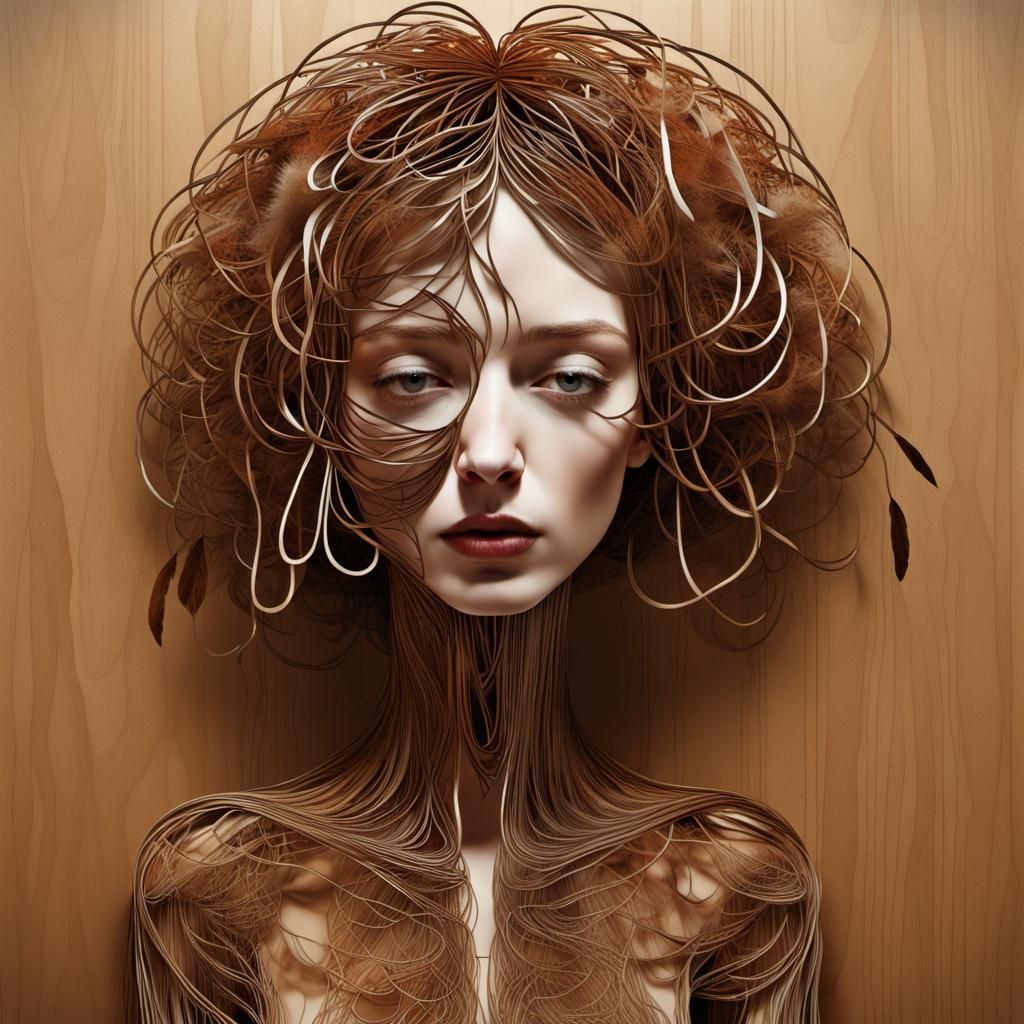 Evocative Portrait of Despair in Digital Art Style