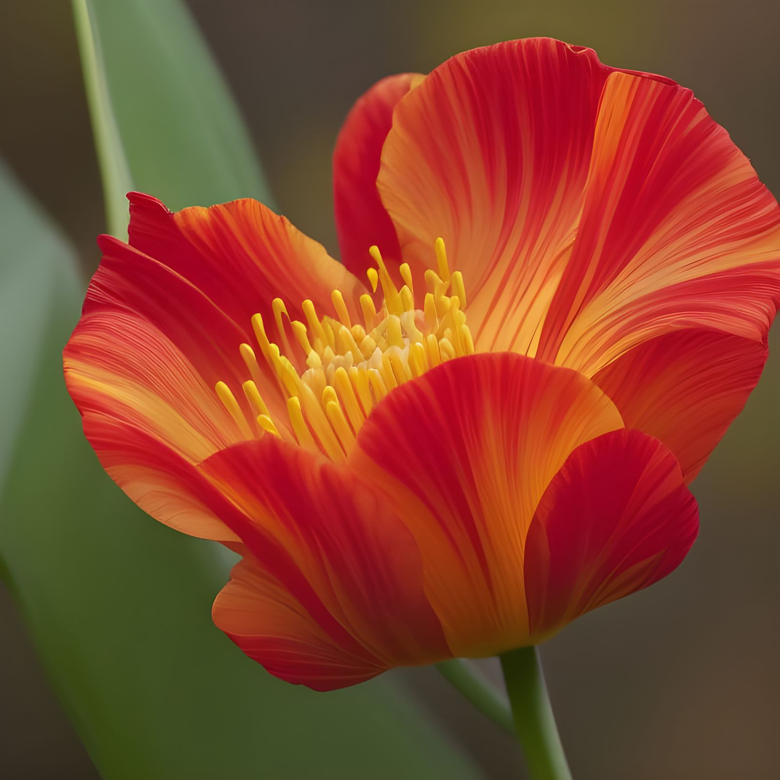 Hyperrealistic Tulip Portrait in Impressionistic Style