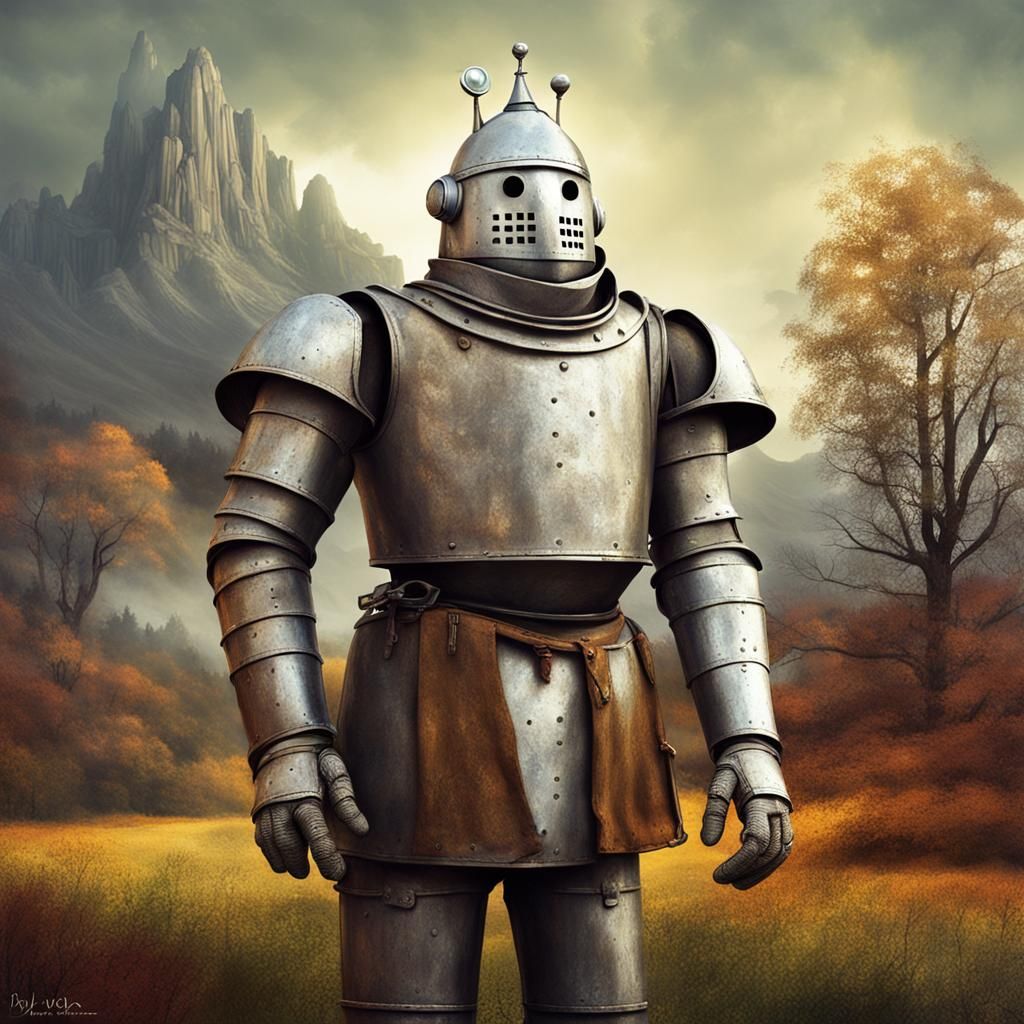 Colorful Fantasy Portrait of the Tin-man
