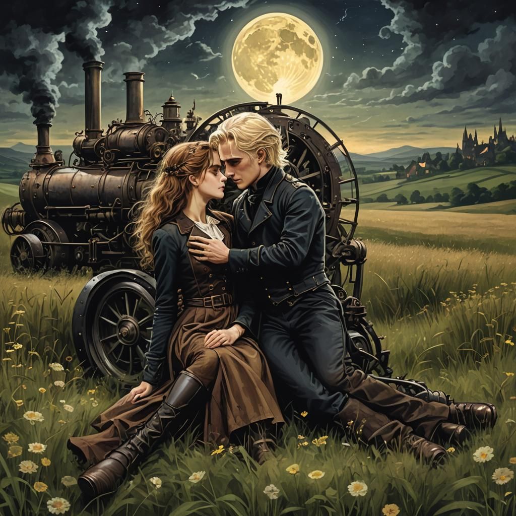 Steampunk Romance: Intimate Night Scene
