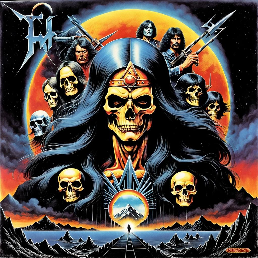 Retro 70s Metal Album Cover Art