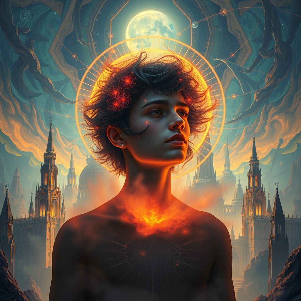 Telepathic Seer in a Dreamlike Realm