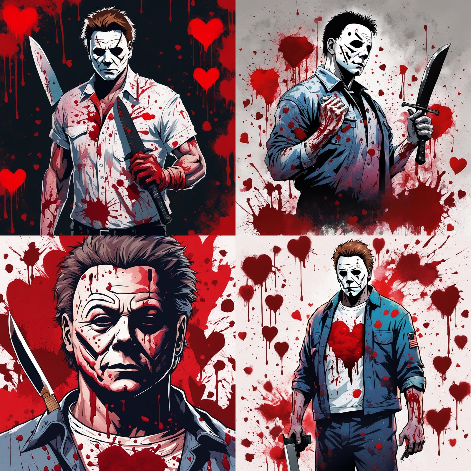 Michael Myers with Knife in Bright Matte Colors