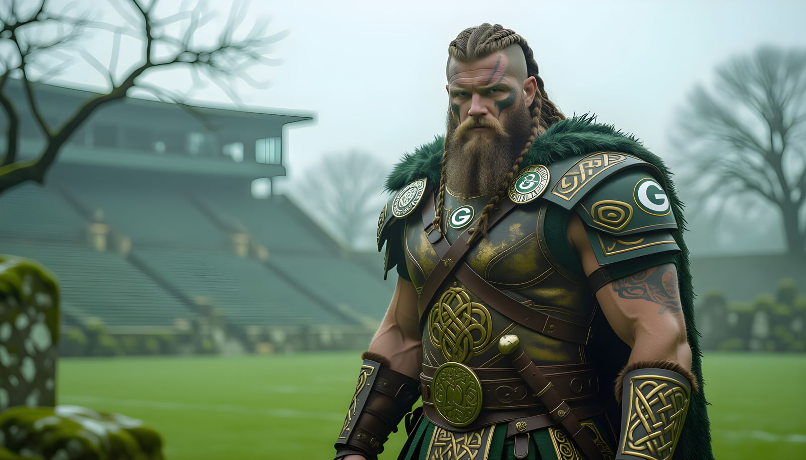 Celtic Warrior at Lambeau Field: Fantasy Realism