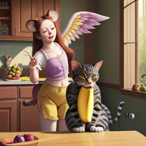 Banana and Plum Play Cat and Mouse: Renaissance Style