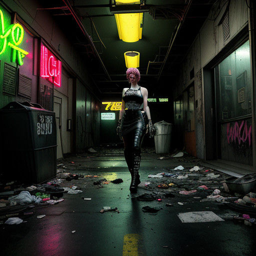 Rebellious All-Female Punk Rockers in a Neon-Lit Wasteland
