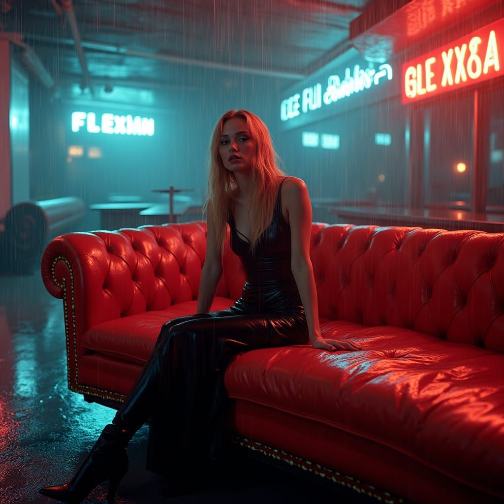 Cyberpunk Goddess Leeloo in 90s Berlin Disco Club