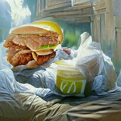 McChicken Sandwich: An Oil Painting by James Gurney