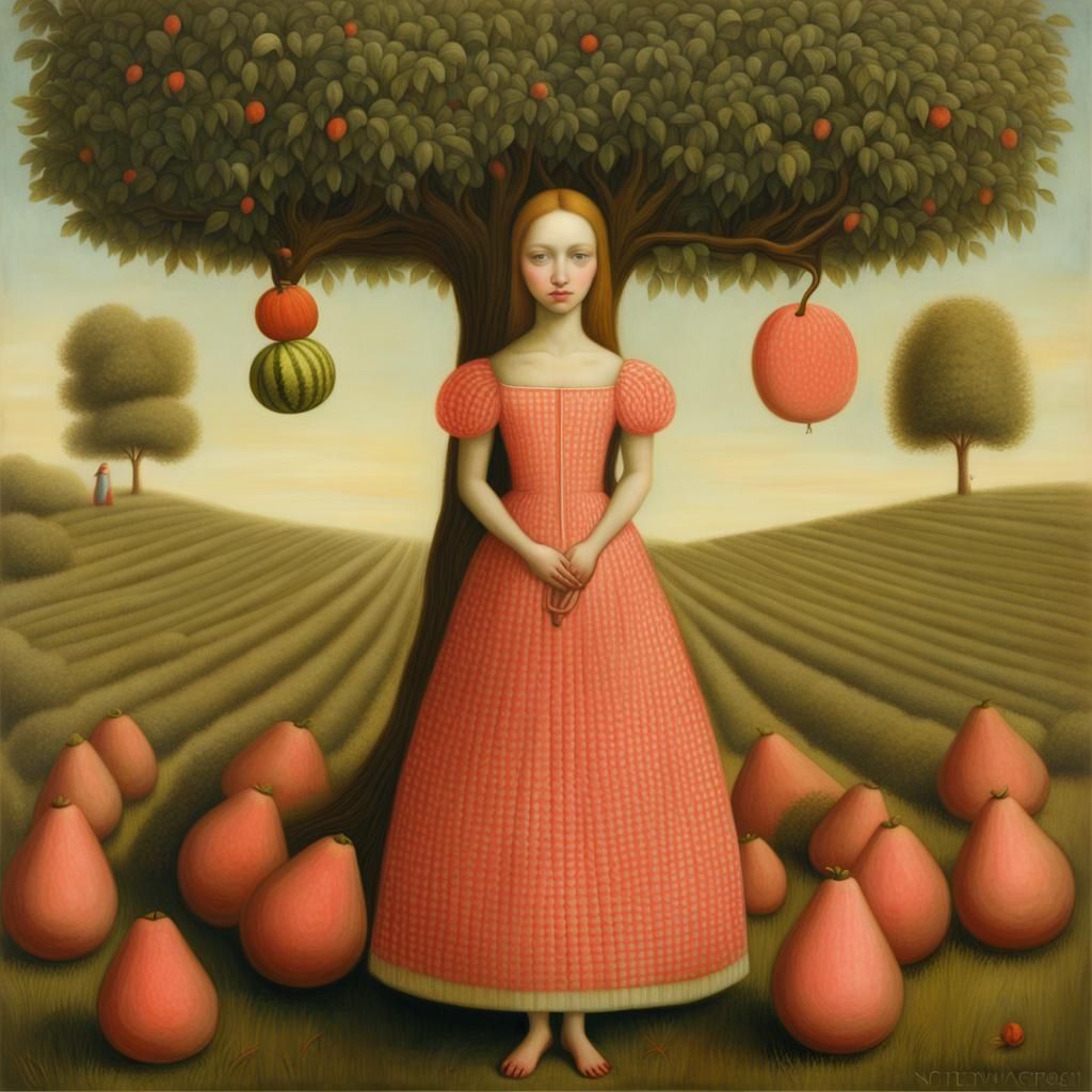 Woman Grows from Surreal Watermelon Tree