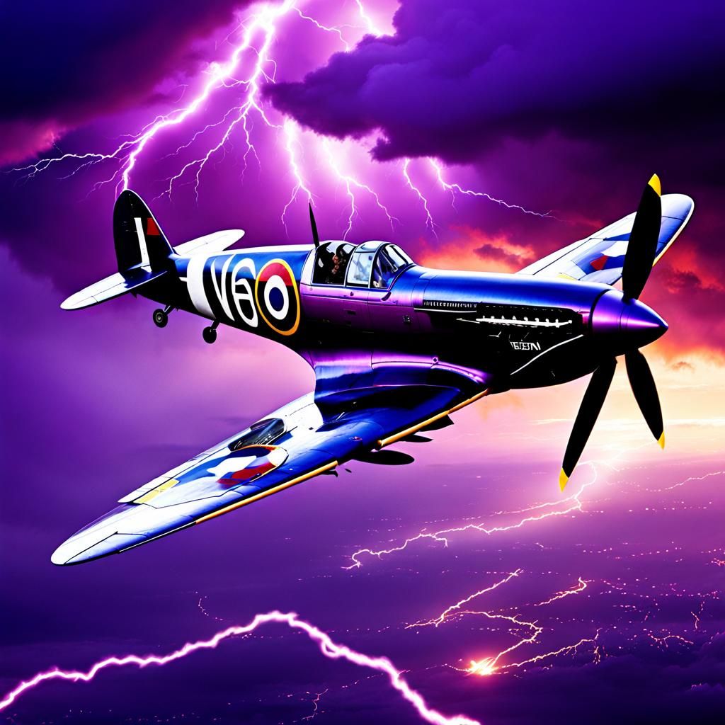 Spitfire Dogfight in Electric Storm
