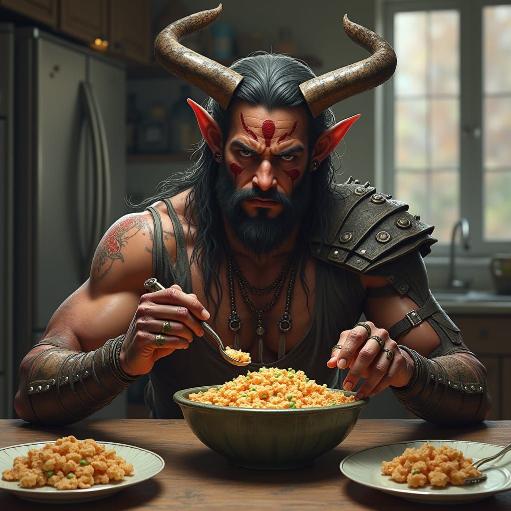 Diablo Druid Enjoys Lucky Charms, Digital Painting