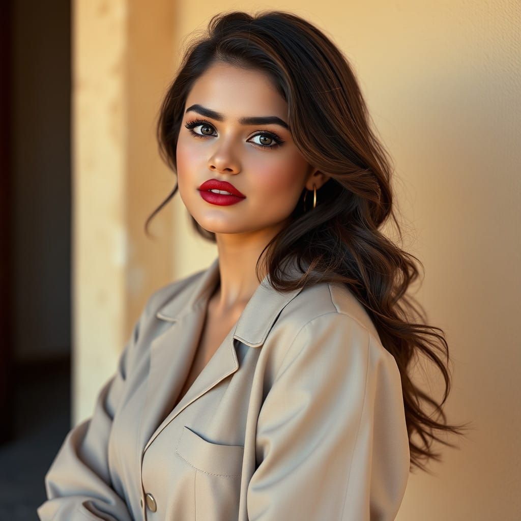 Charismatic Singer Posing in Modern-Chic Style