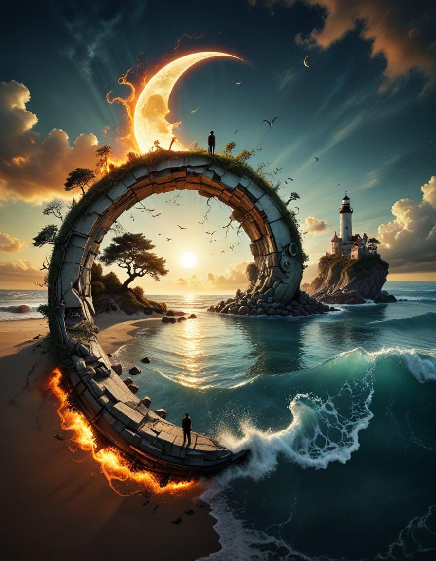 Surreal Landscape within a Cosmic Gateway