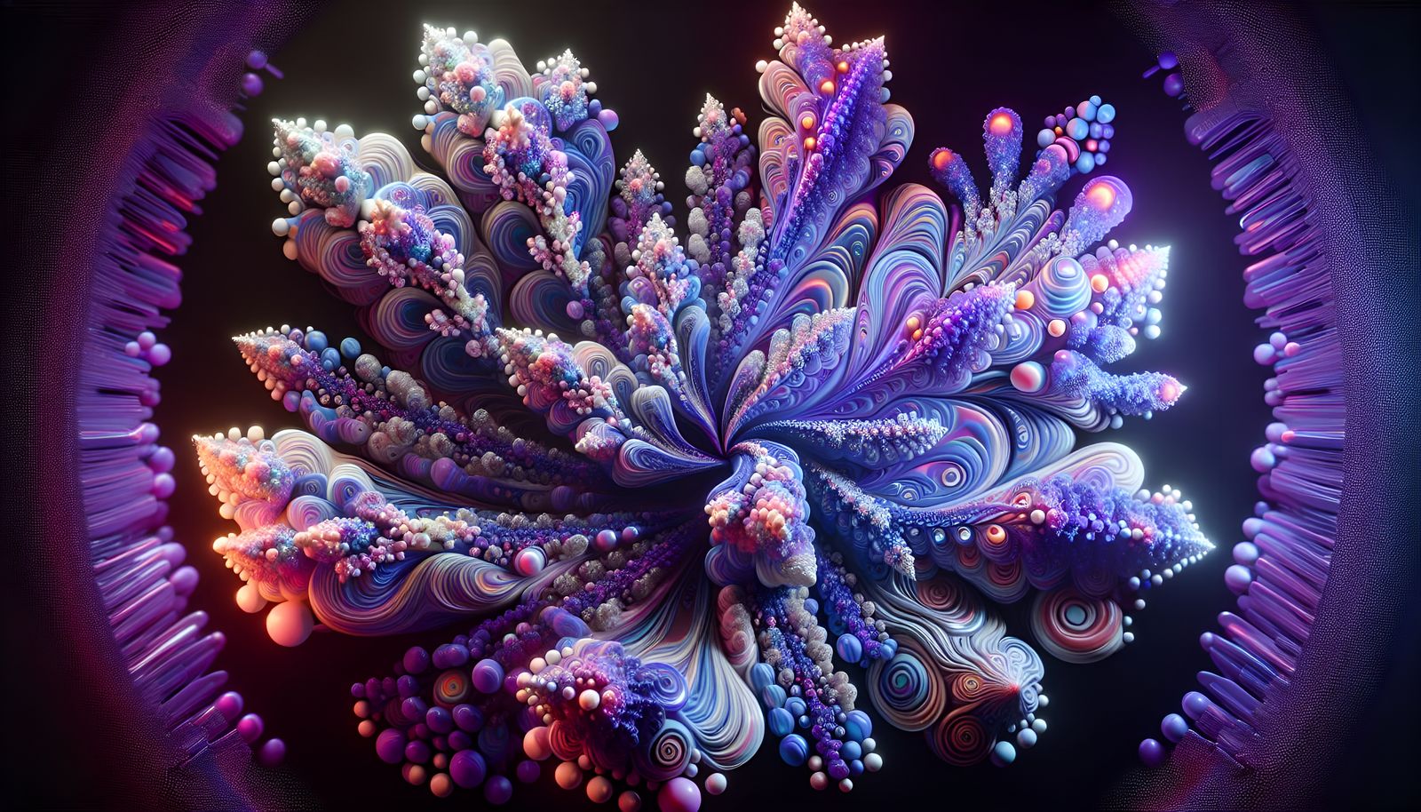 Intricate 3D Graffiti Gel Sculpture in Sci-Fi Style