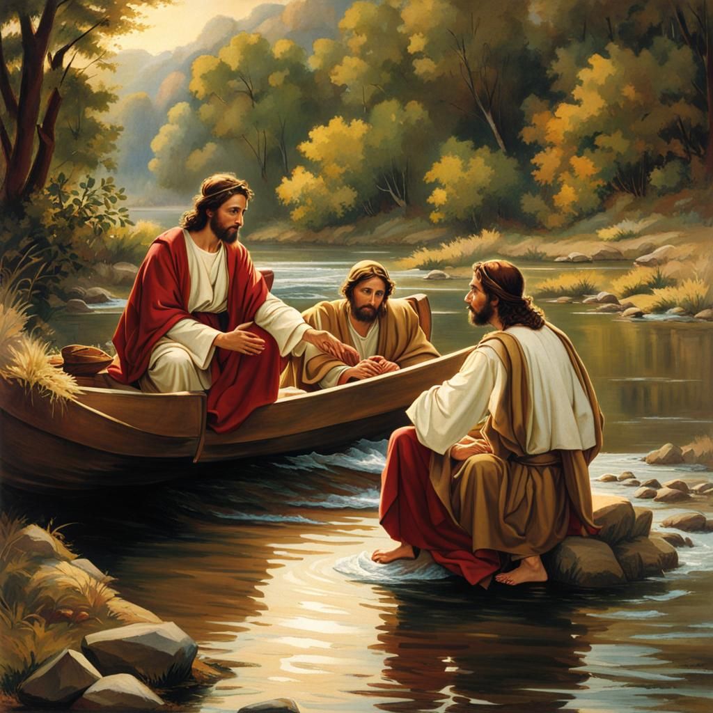 Jesus and Matthew by the River