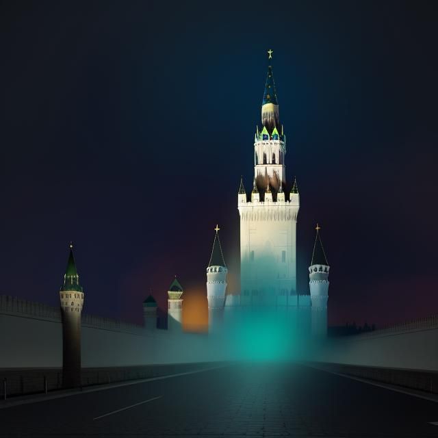 Kremlin Ghost in Hyperrealistic Precisionist Style