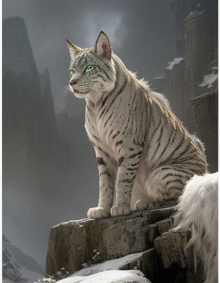 Mystic Lynx in Vibrant Concept Art Style