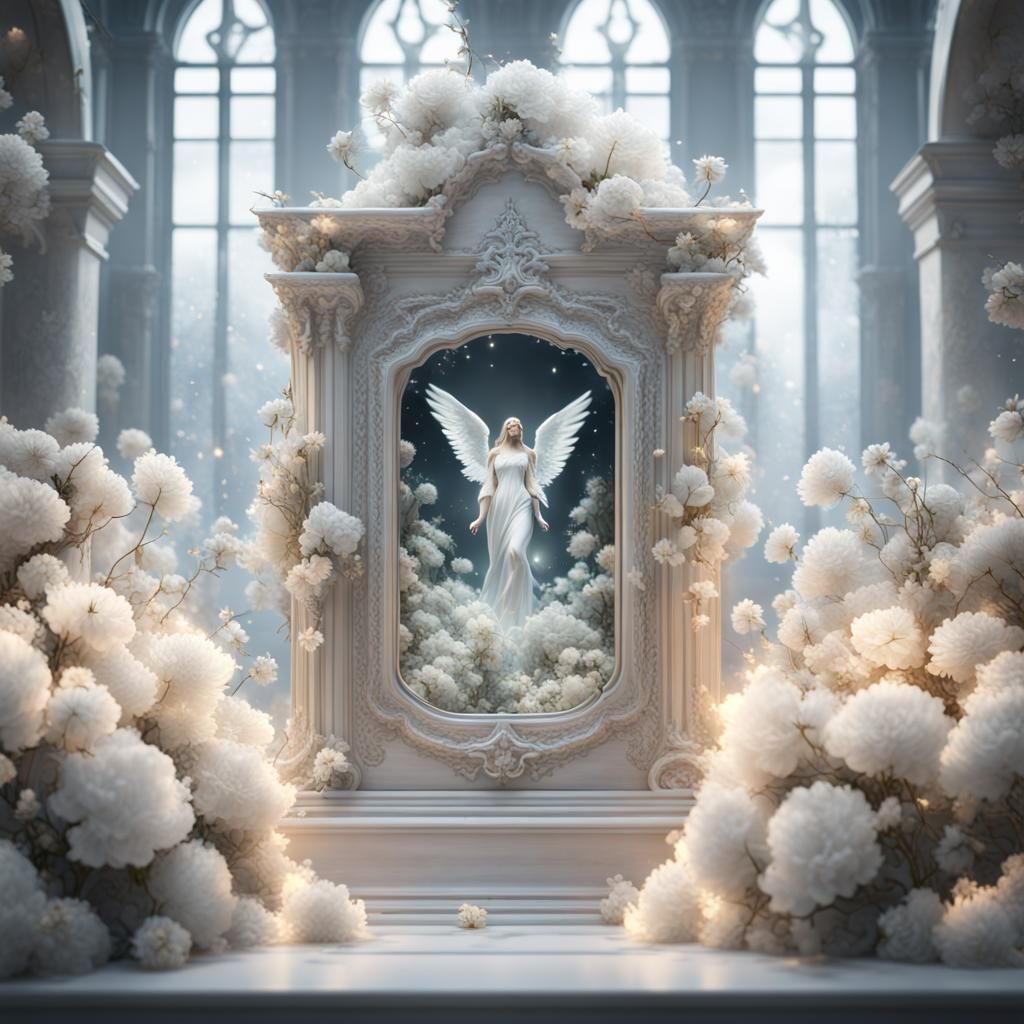 Angelic White Fire Fantasy Art