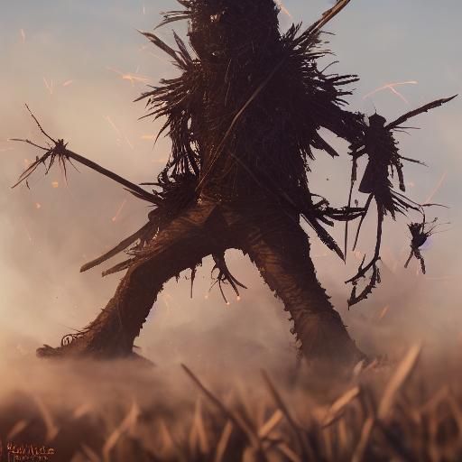 Fiery Crow Scarecrow Explosion