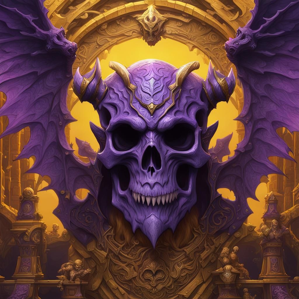 Kobold Wizard with Skull Wings: Dark Fantasy Art