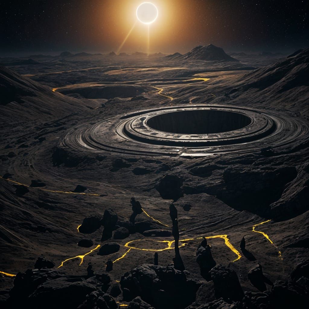 Dramatic Event Horizon in Cosmos: Cinematic Still