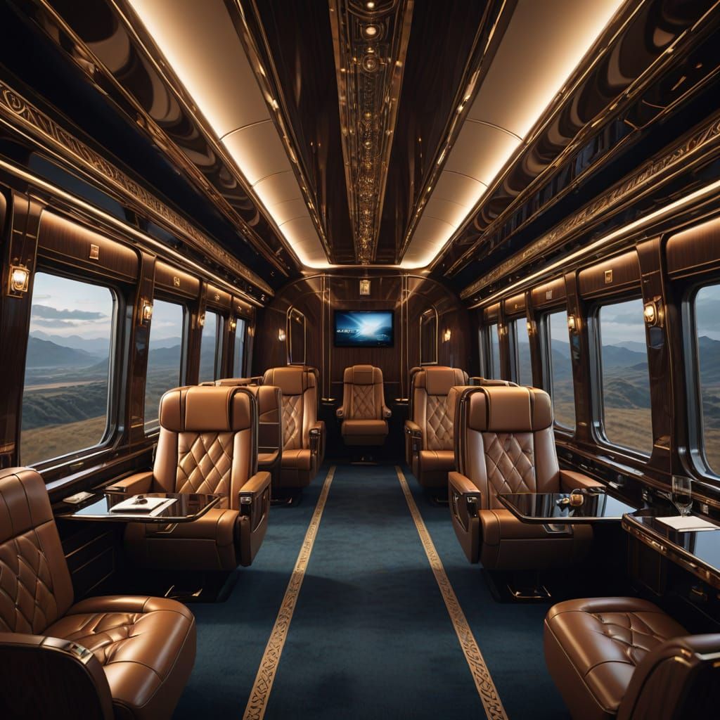 Rolls-Royce-Inspired Luxury Train Speeds Through Golden Hour...