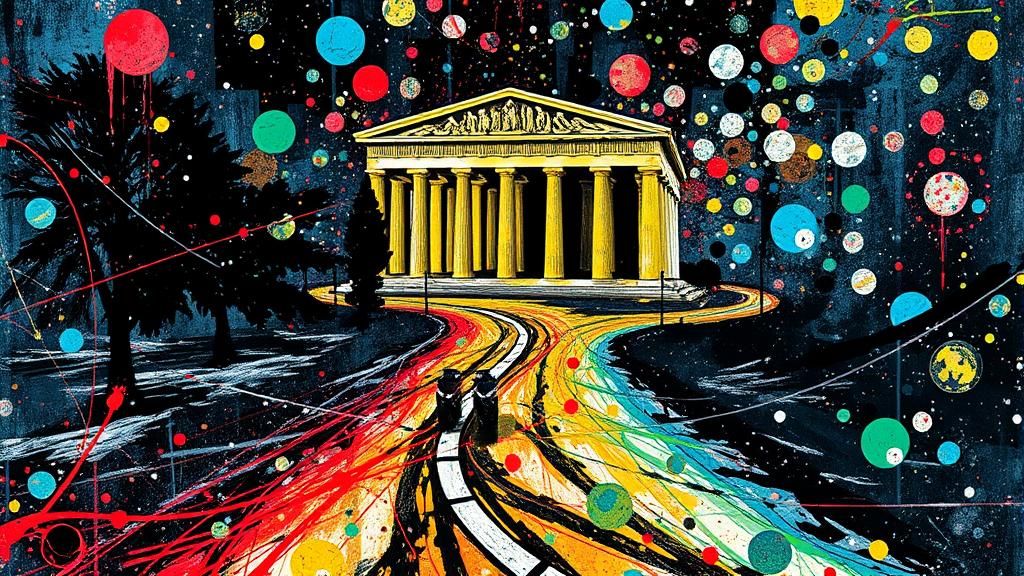 Modern Rome Ink Splatter Art