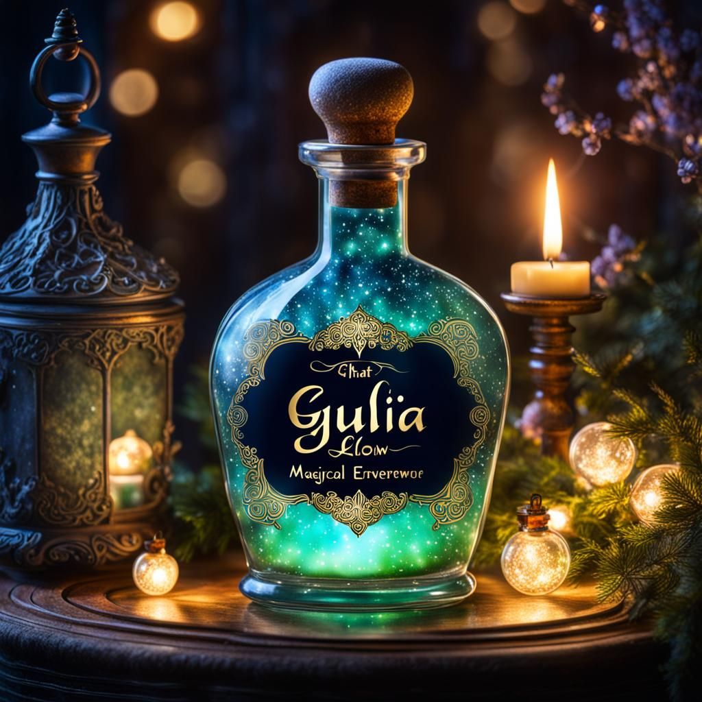 Magical Potion Bottle with Fairylights