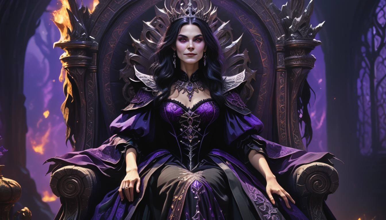 Iggwilv, the Witch Queen, on Her Throne