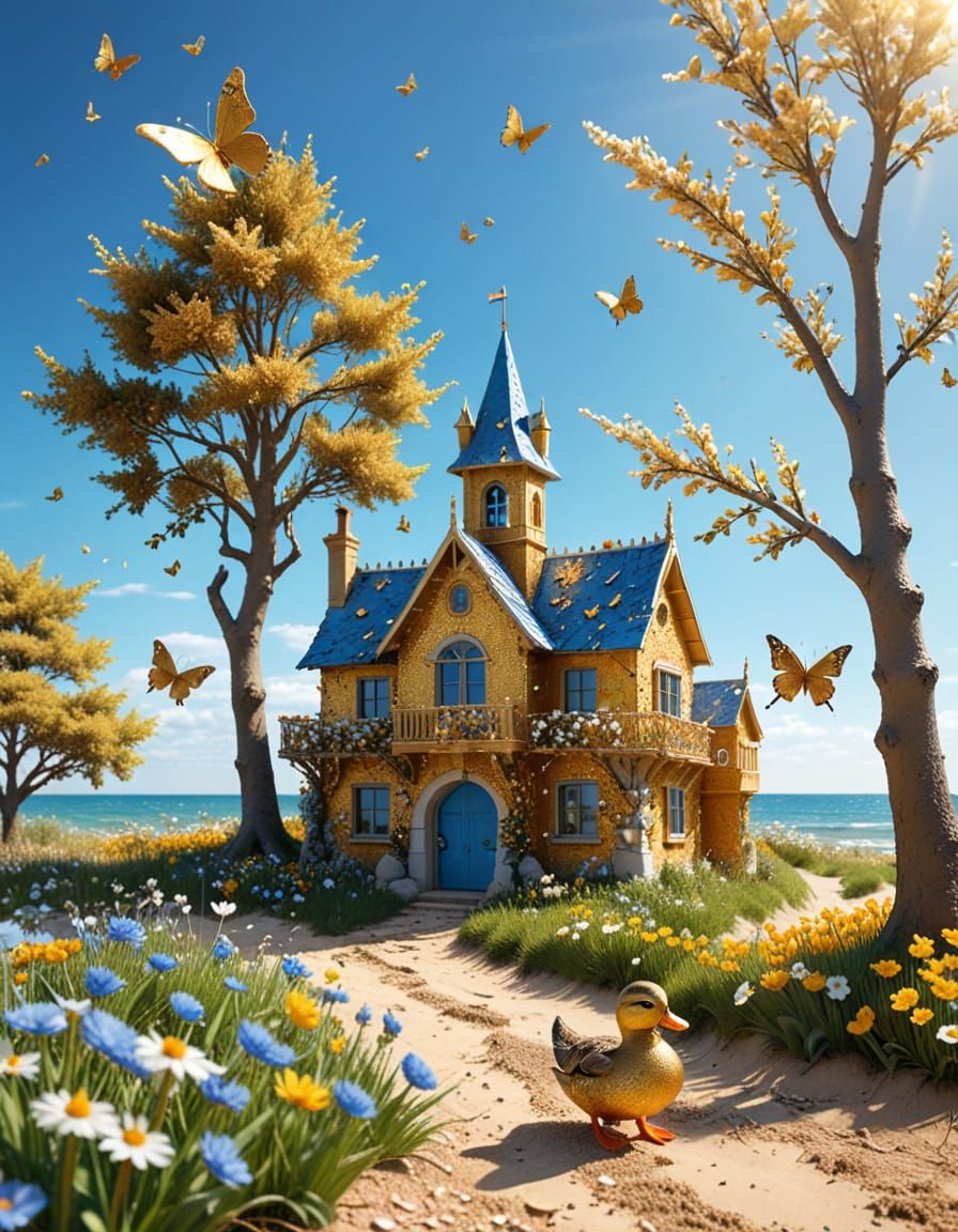 Pencil Metamorphosis to Tree with Butterflies