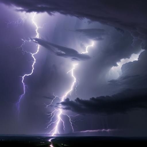 Epic Thunderstorm Dragon in Fantasy Landscape