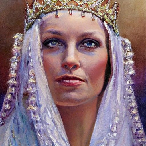 Diamond Queen in Oil Painting Style