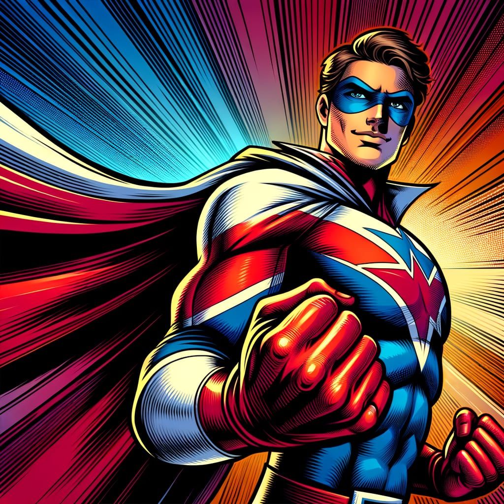Marvel's Wonder Man in Bold Graphic Novel Style