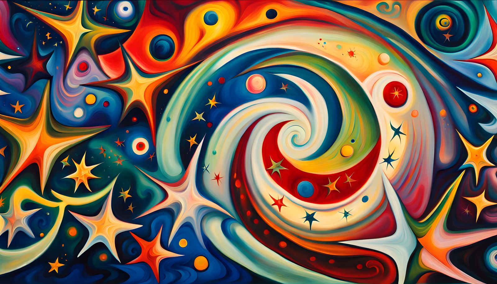 Iridescent Star Clusters in Abstract Expressionism