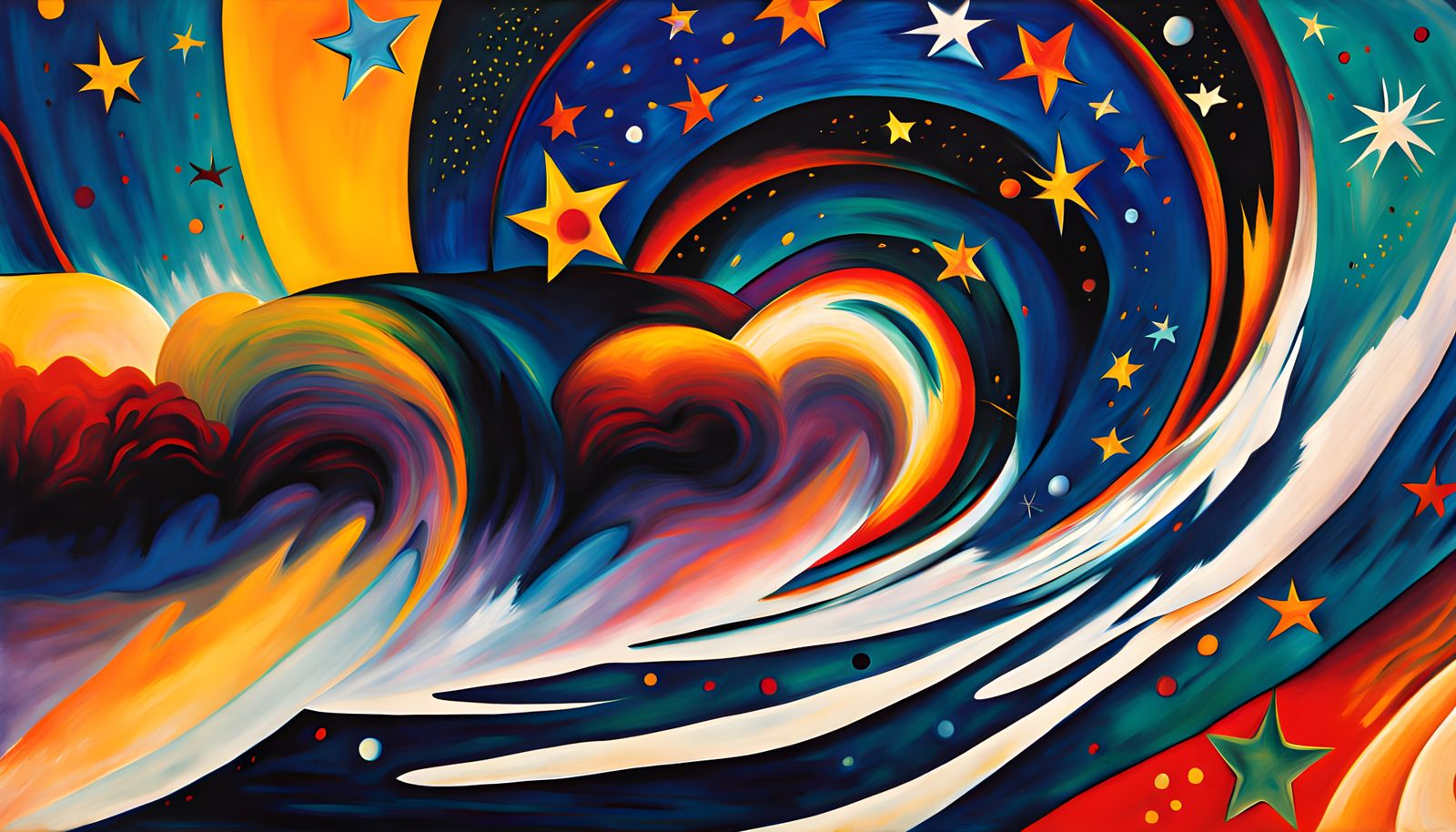 Cyberpunk Vortex Odyssey in Iridescent Hues