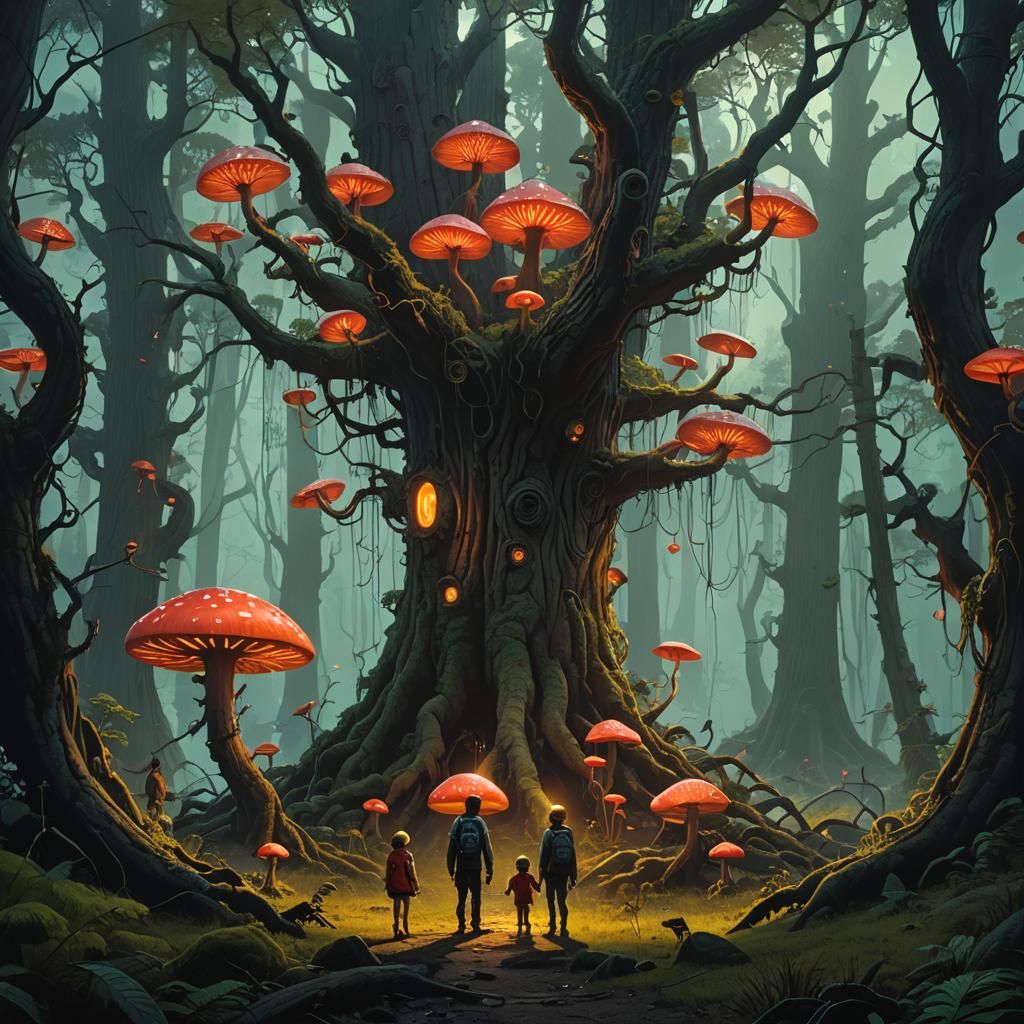 Papatuanuku and Ranginui in Primordial Forest