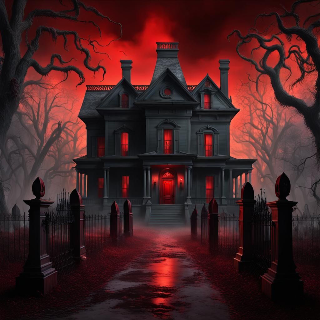 Haunted Manor in a Sinister Forest