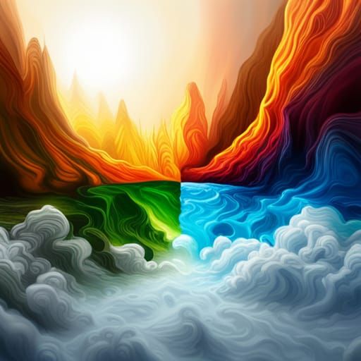 Elemental Forces: Earth, Air, Fire, and Water in Art