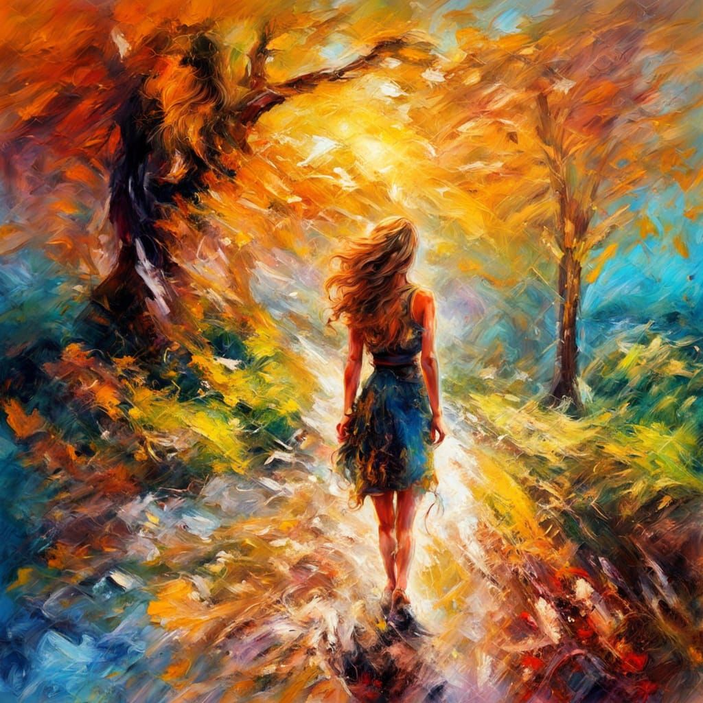 Impressionist Painting of an Artist at Work