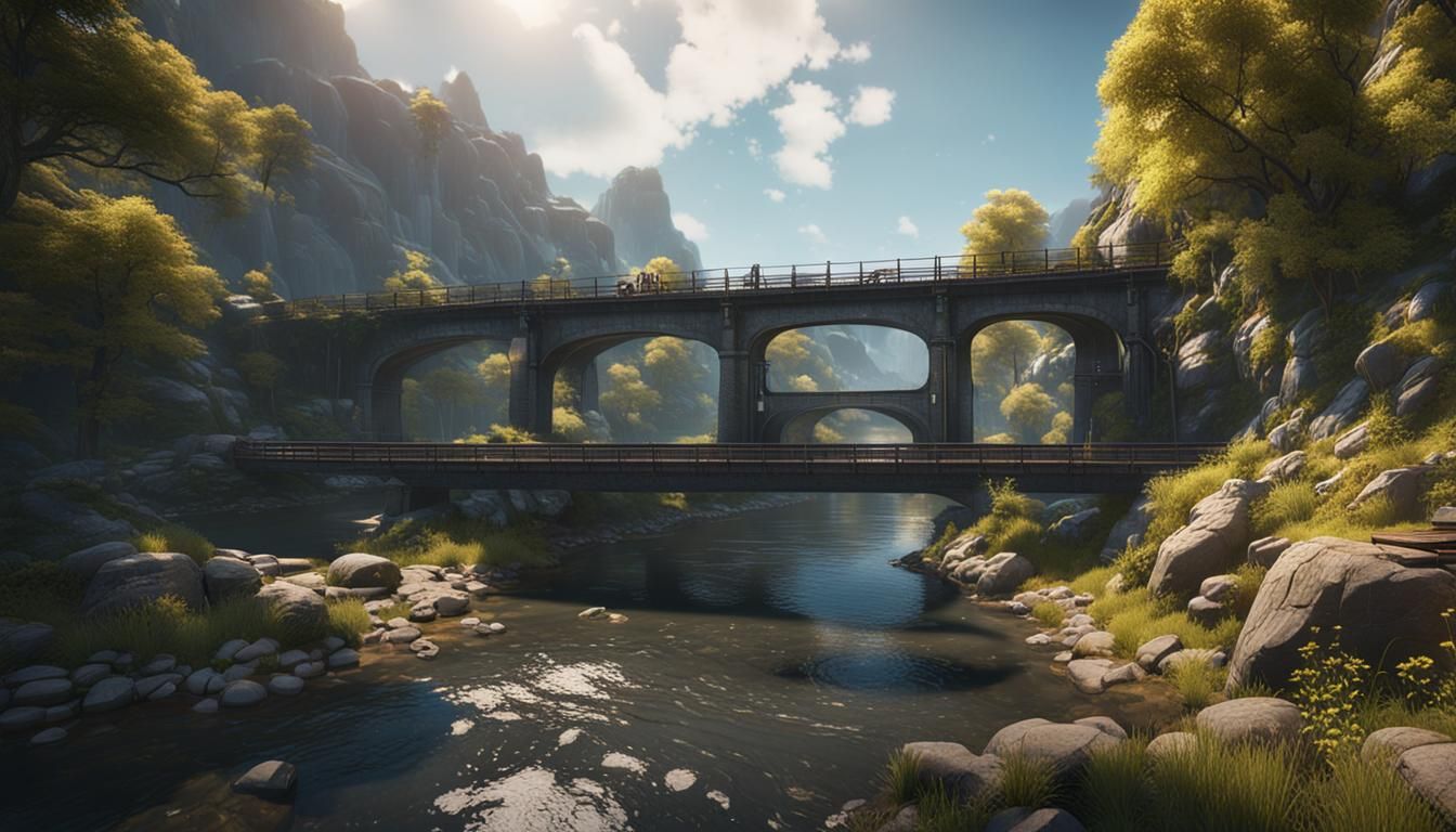 Detailed Sewer Landscape in 3D Game Style