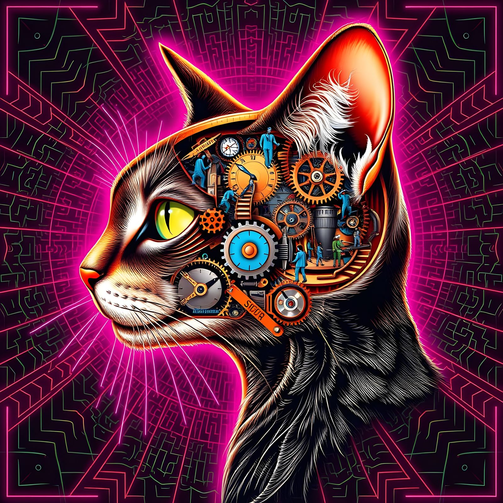 Inner workings of a cat