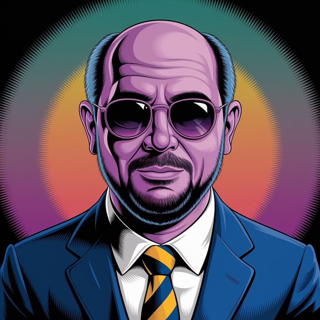 Slimer Portrait in Keith Haring Style