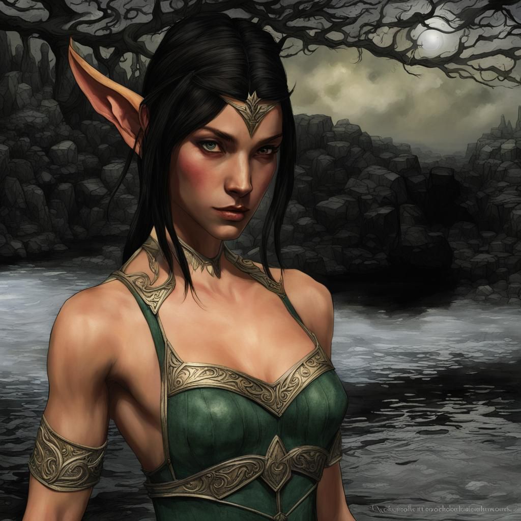 Elegant Elven Character Portrait