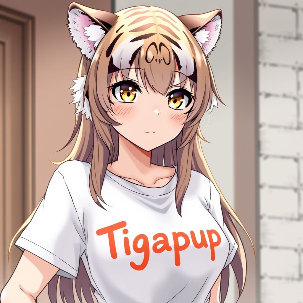 Anime Woman with Tiger Features