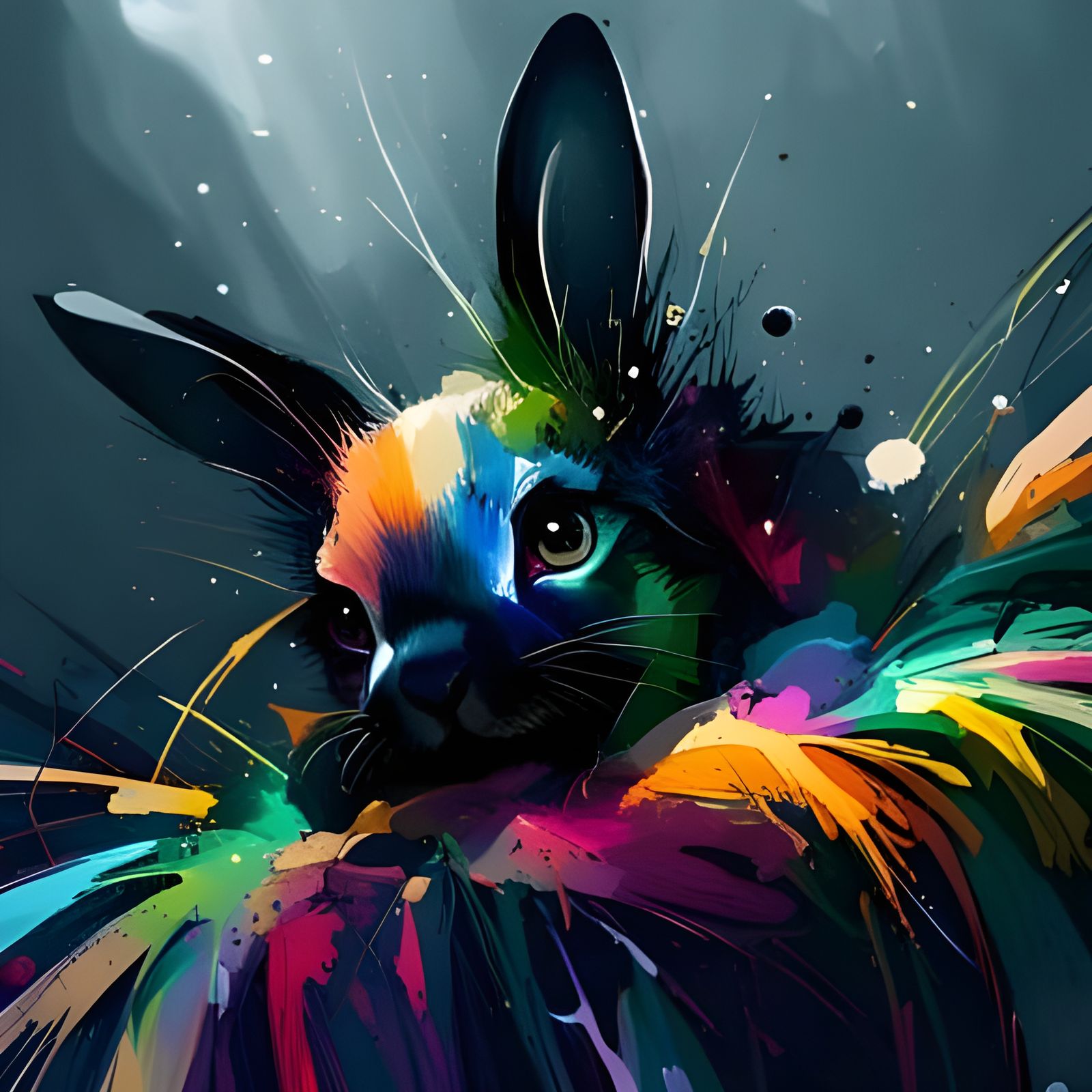 Intricate Rainbow Gouache Illustration in Fantasy Style