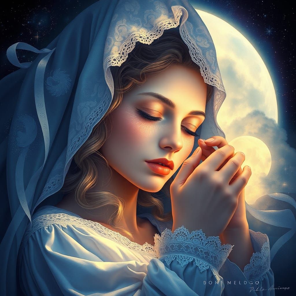 Astral Dream in Silver Light: Holographic Mixed Media