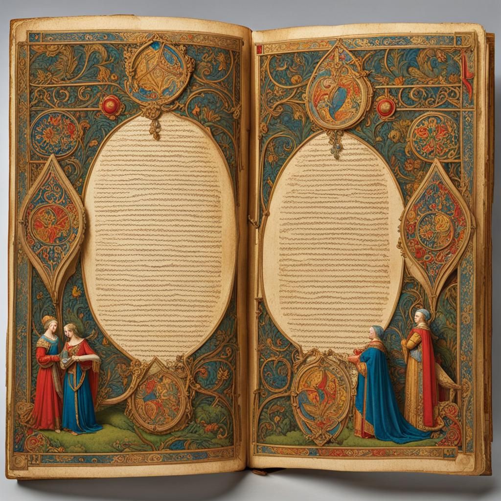 Illuminated Medieval Manuscript Page with King