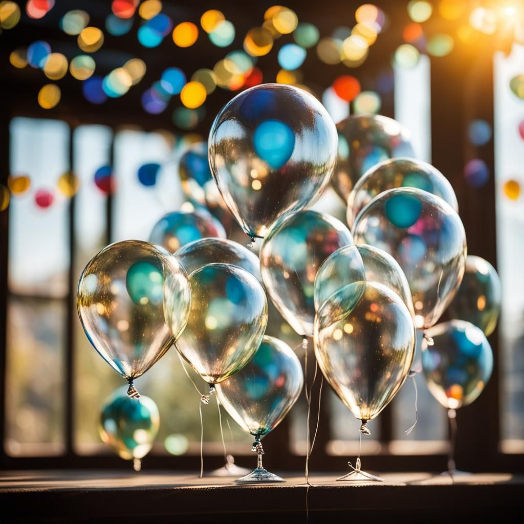 Glass Balloons in Sunlight: Professional Photography