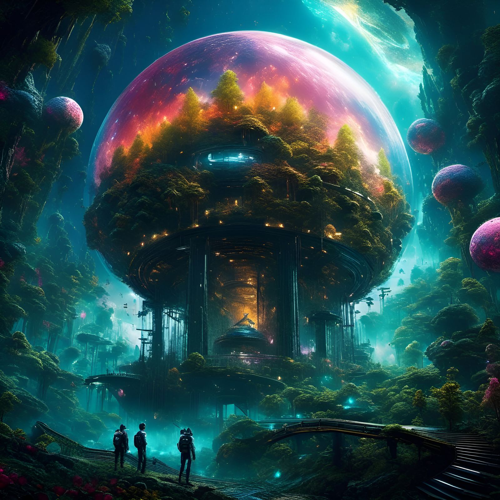 Flying Eco-Dome: Forest Life in Space