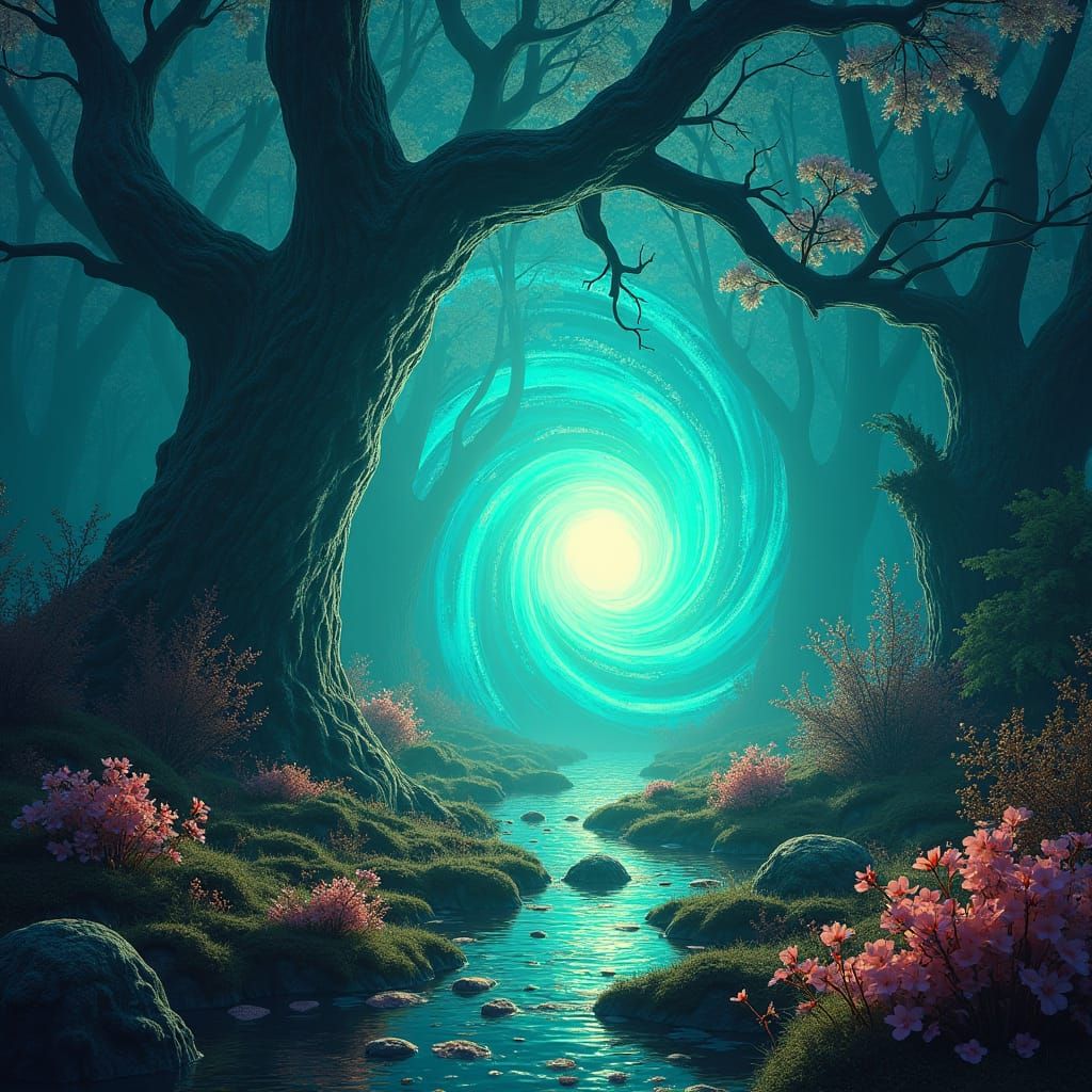 Mystical Portal Beckons in Dreamlike Realm